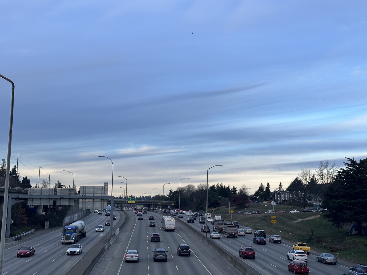 clouds looking creamy on a blue sky