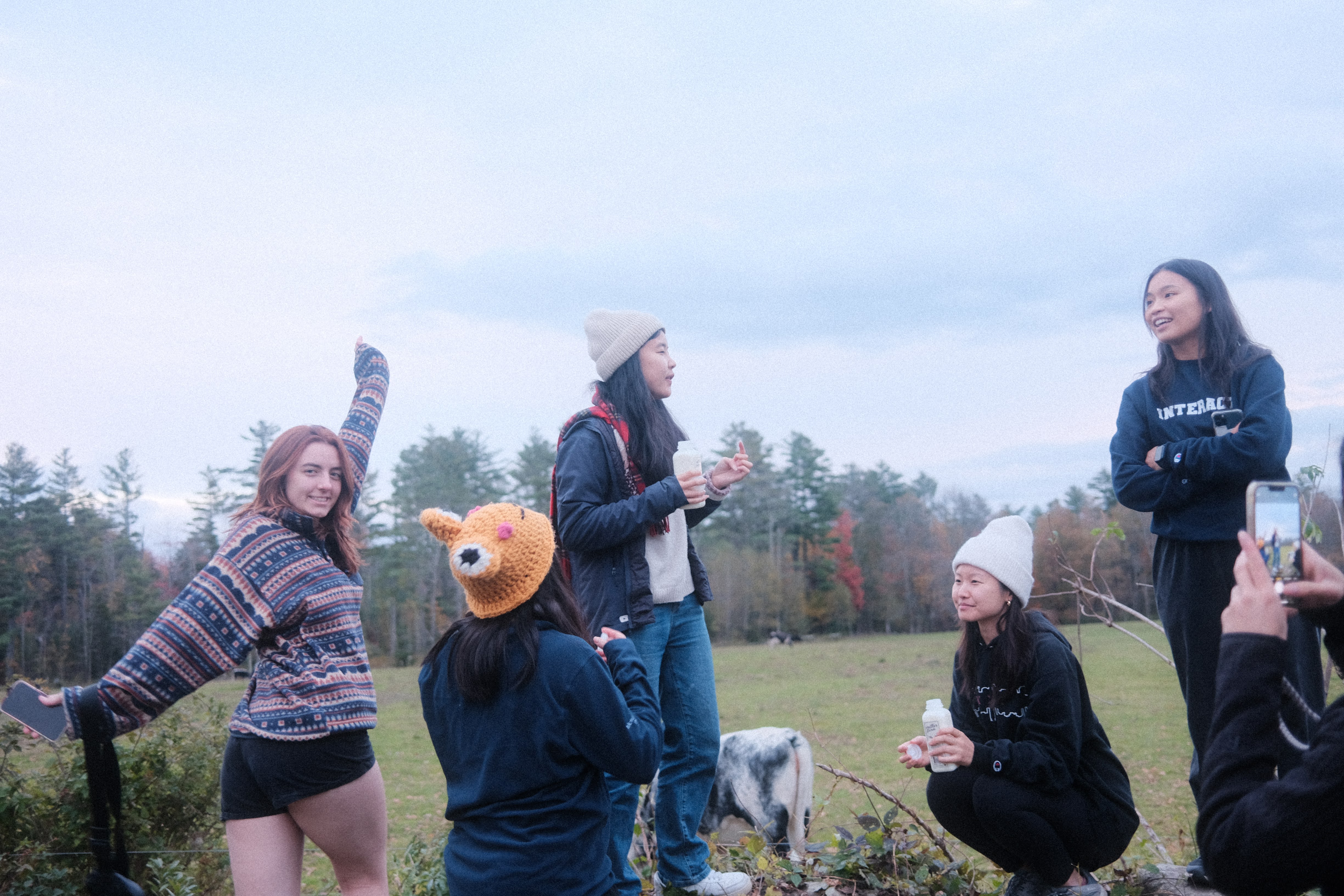 happy girls in vermont